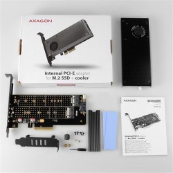 AXAGON PCEM2-DC, PCIe x4 - M.2 NVMe M-key + SATA B-key